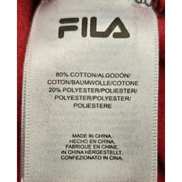 FILA Men Colorblock Logo Sweatshirt Navy/White/Red Long Sleeve Pullover Size  L - Picture 10 of 12